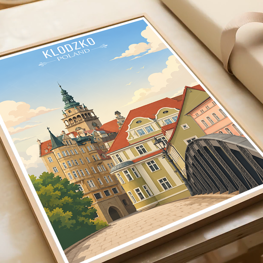 Klodzko - Poland - Travel Poster Vintage Style Wall Art Print - Art Print - Travel Art Poster