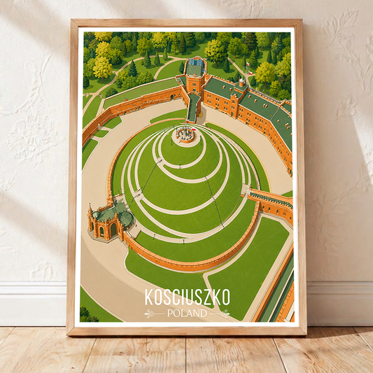 Kosciuszko - Poland - Travel Poster Vintage Style Wall Art Print - Art Print - Travel Art Poster