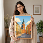 Karakow - Poland - Travel Poster Vintage Style Wall Art Print - Art Print - Travel Art Poster
