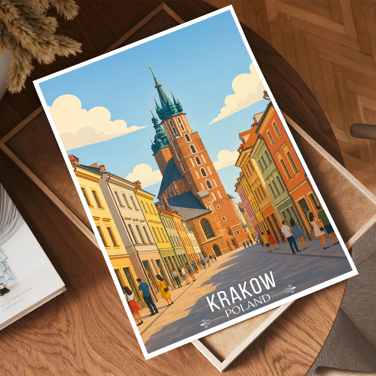 Karakow - Poland - Travel Poster Vintage Style Wall Art Print - Art Print - Travel Art Poster