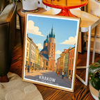 Karakow - Poland - Travel Poster Vintage Style Wall Art Print - Art Print - Travel Art Poster