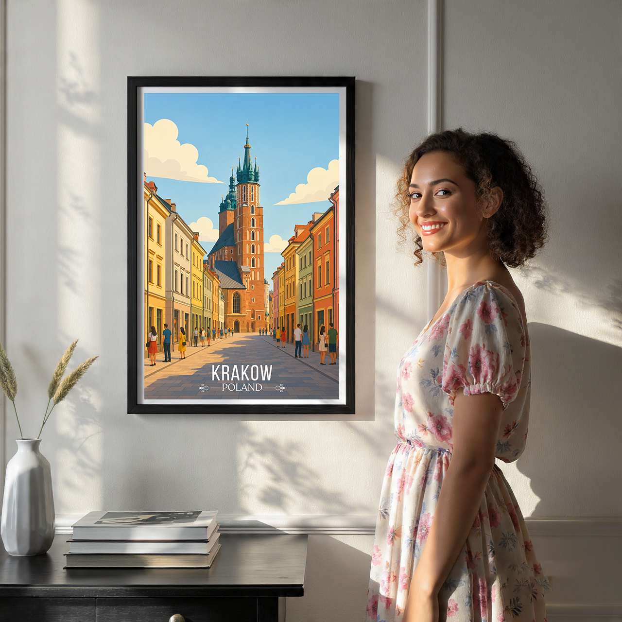 Karakow - Poland - Travel Poster Vintage Style Wall Art Print - Art Print - Travel Art Poster