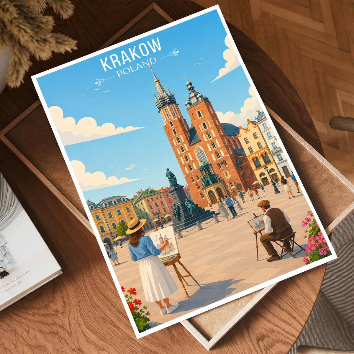 Karakow - Poland - Travel Poster Vintage Style Wall Art Print - Art Print - Travel Art Poster