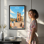 Karakow - Poland - Travel Poster Vintage Style Wall Art Print - Art Print - Travel Art Poster