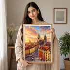 Krakow - Poland - Travel Poster Vintage Style Wall Art Print
