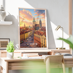 Krakow - Poland - Travel Poster Vintage Style Wall Art Print