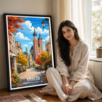 Krakow - Poland - Travel Poster Vintage Style Wall Art Print