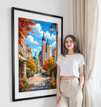 Krakow - Poland - Travel Poster Vintage Style Wall Art Print