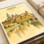 Krakow - Poland - Travel Poster Vintage Style Wall Art Print