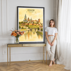 Krakow - Poland - Travel Poster Vintage Style Wall Art Print
