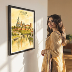 Krakow - Poland - Travel Poster Vintage Style Wall Art Print