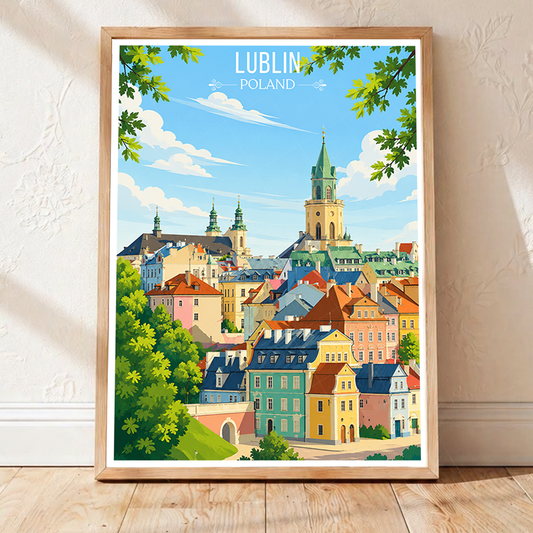 Lubin - Poland - Travel Poster Vintage Style Wall Art Print - Art Print - Travel Art Poster