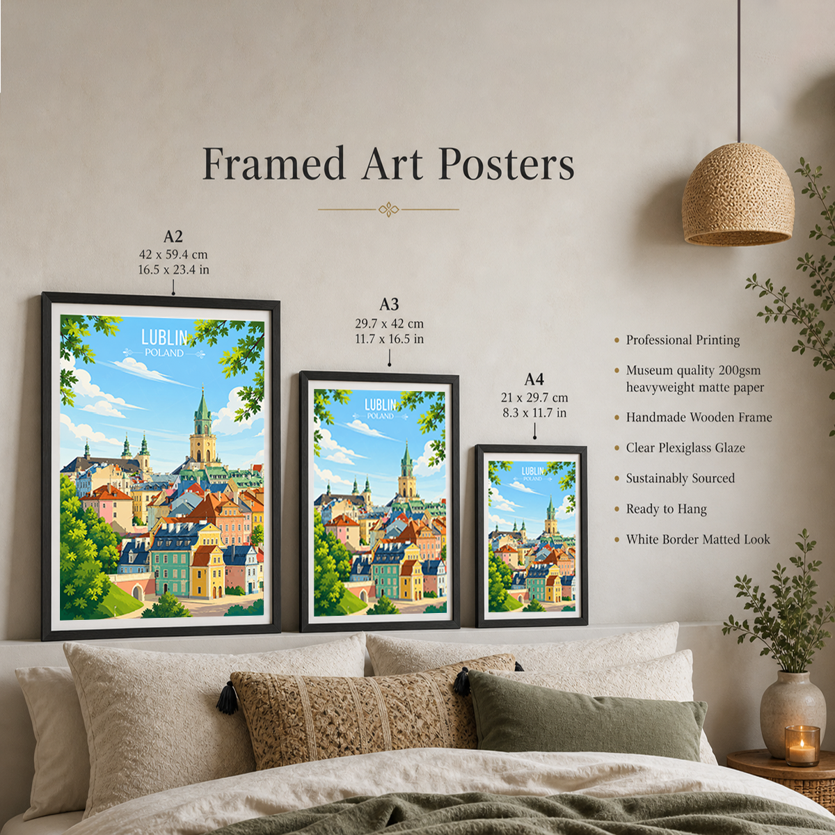 Lubin - Poland - Travel Poster Vintage Style Wall Art Print