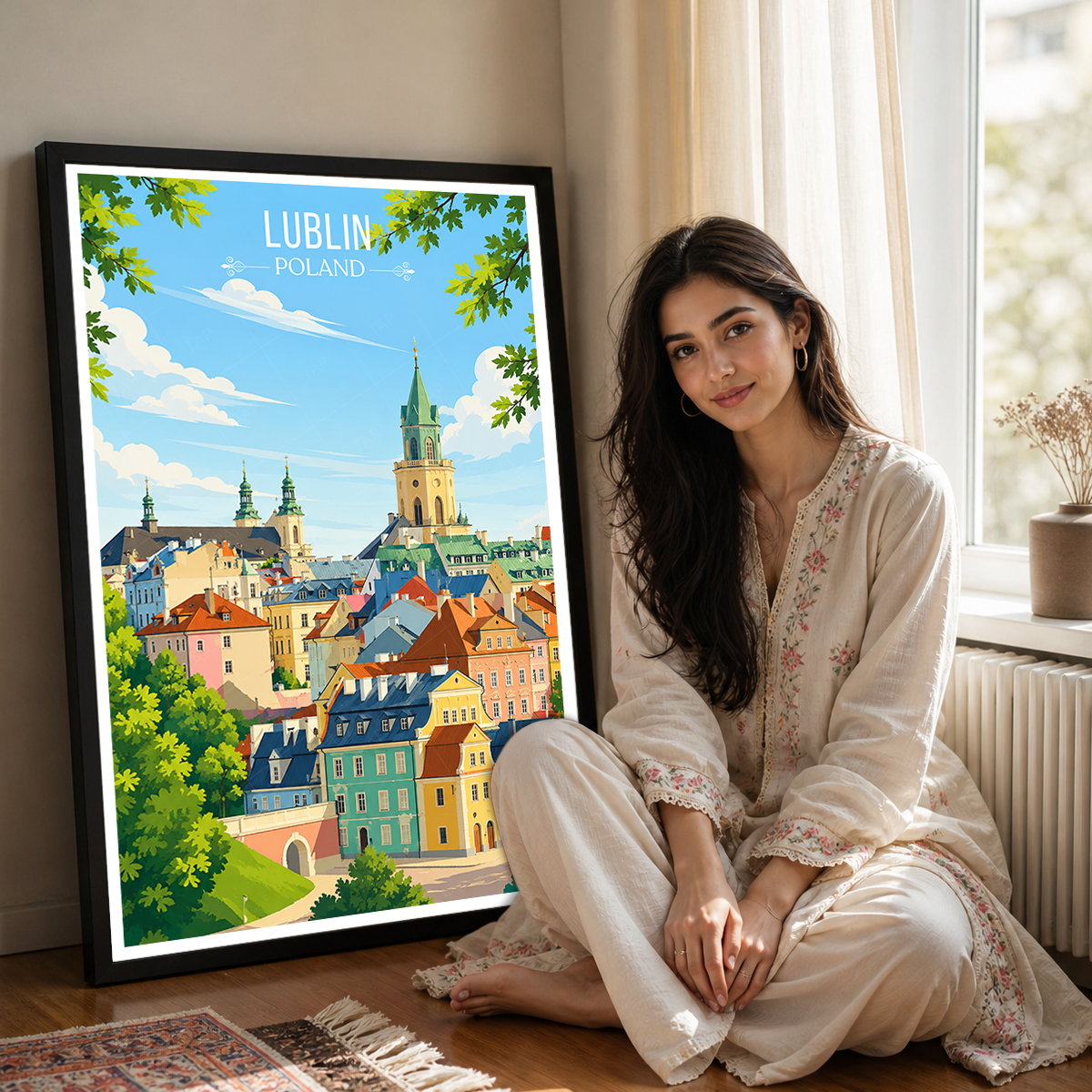 Lubin - Poland - Travel Poster Vintage Style Wall Art Print