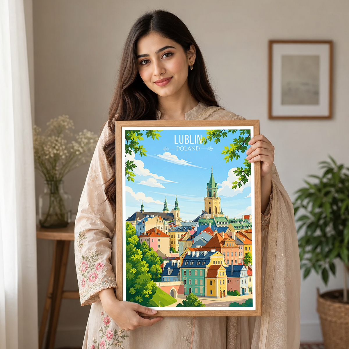 Lubin - Poland - Travel Poster Vintage Style Wall Art Print