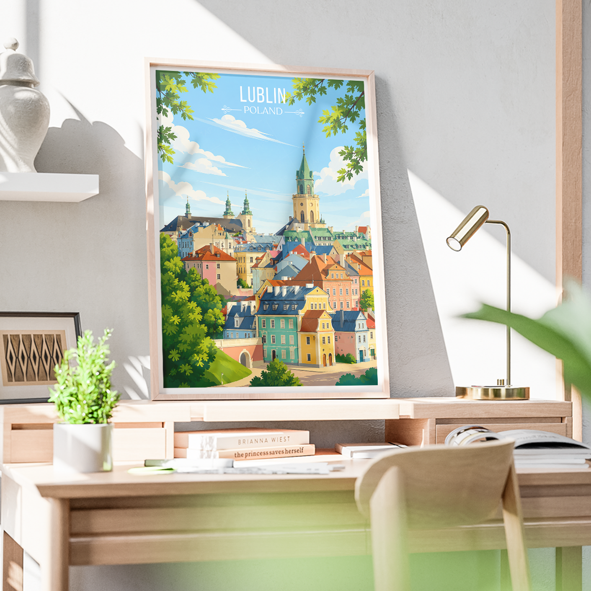 Lubin - Poland - Travel Poster Vintage Style Wall Art Print