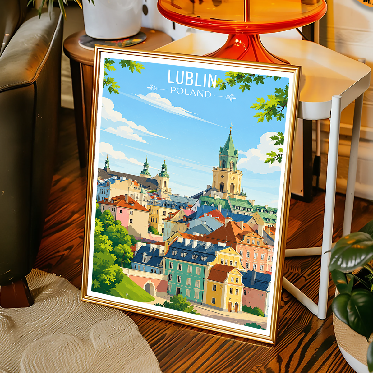 Lubin - Poland - Travel Poster Vintage Style Wall Art Print