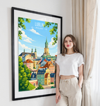Lubin - Poland - Travel Poster Vintage Style Wall Art Print