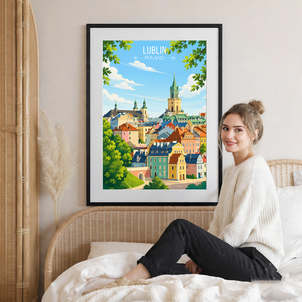 Lubin - Poland - Travel Poster Vintage Style Wall Art Print