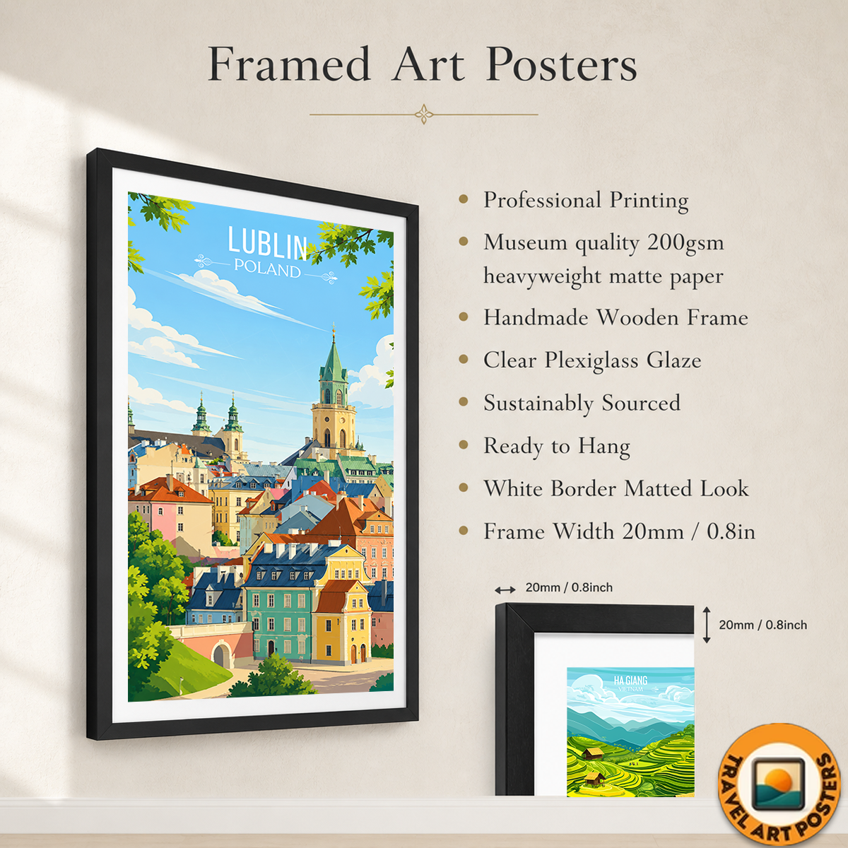 Lubin - Poland - Travel Poster Vintage Style Wall Art Print