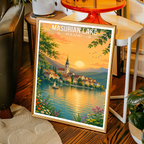 Masurian Lake - Poland - Travel Poster Vintage Style Wall Art Print