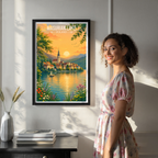 Masurian Lake - Poland - Travel Poster Vintage Style Wall Art Print