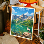 Moskie Lake - Poland - Travel Poster Vintage Style Wall Art Print