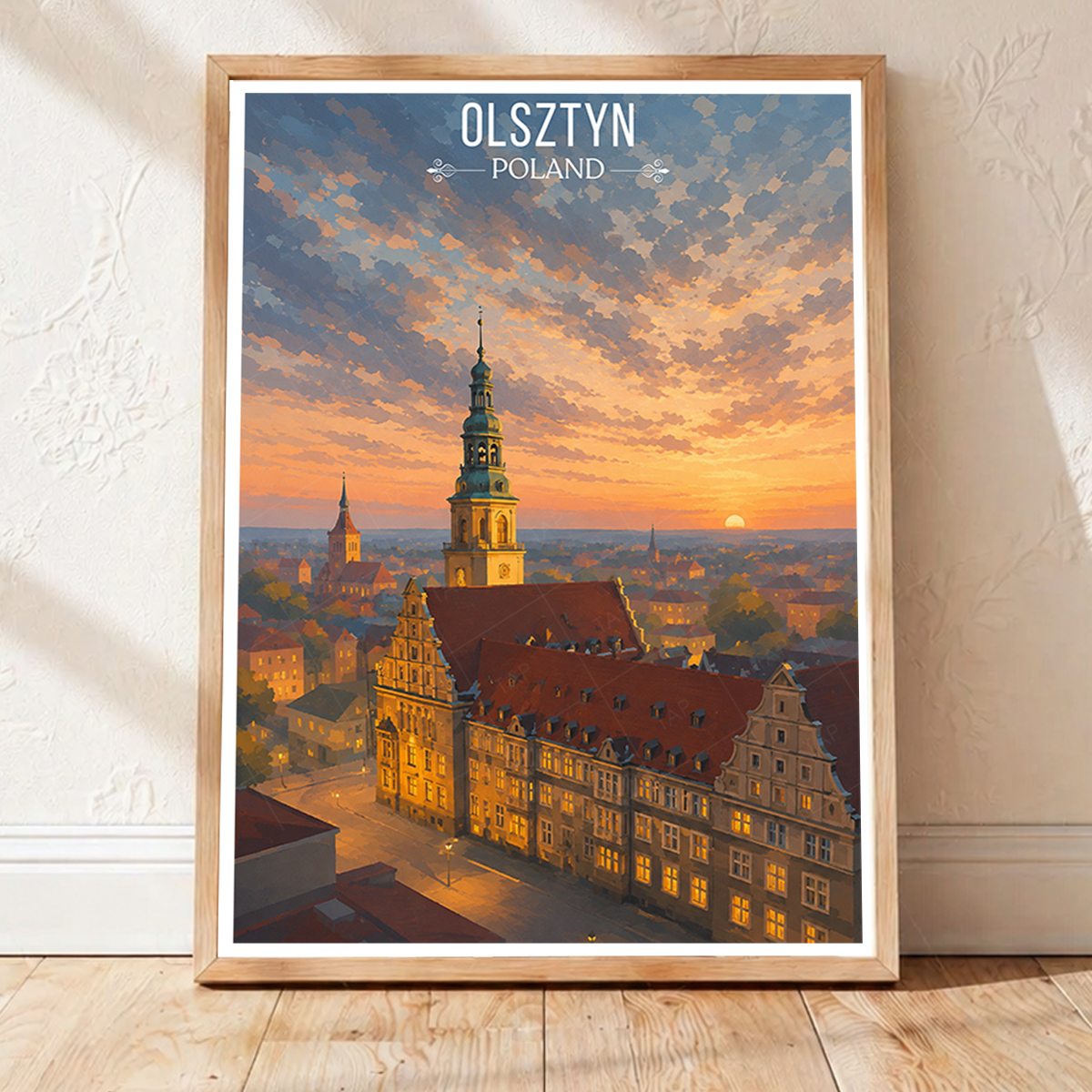 Olsztyn - Poland - Travel Poster Vintage Style Wall Art Print