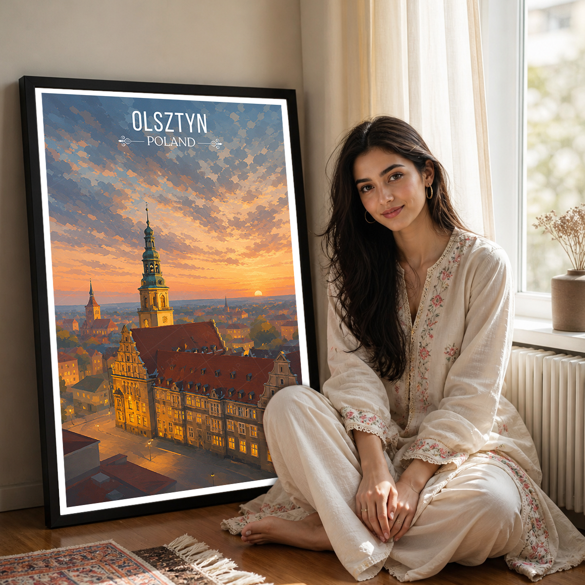 Olsztyn - Poland - Travel Poster Vintage Style Wall Art Print