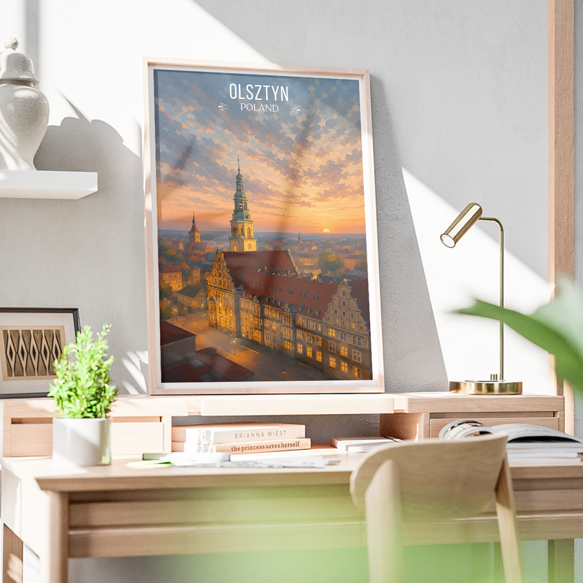 Olsztyn - Poland - Travel Poster Vintage Style Wall Art Print