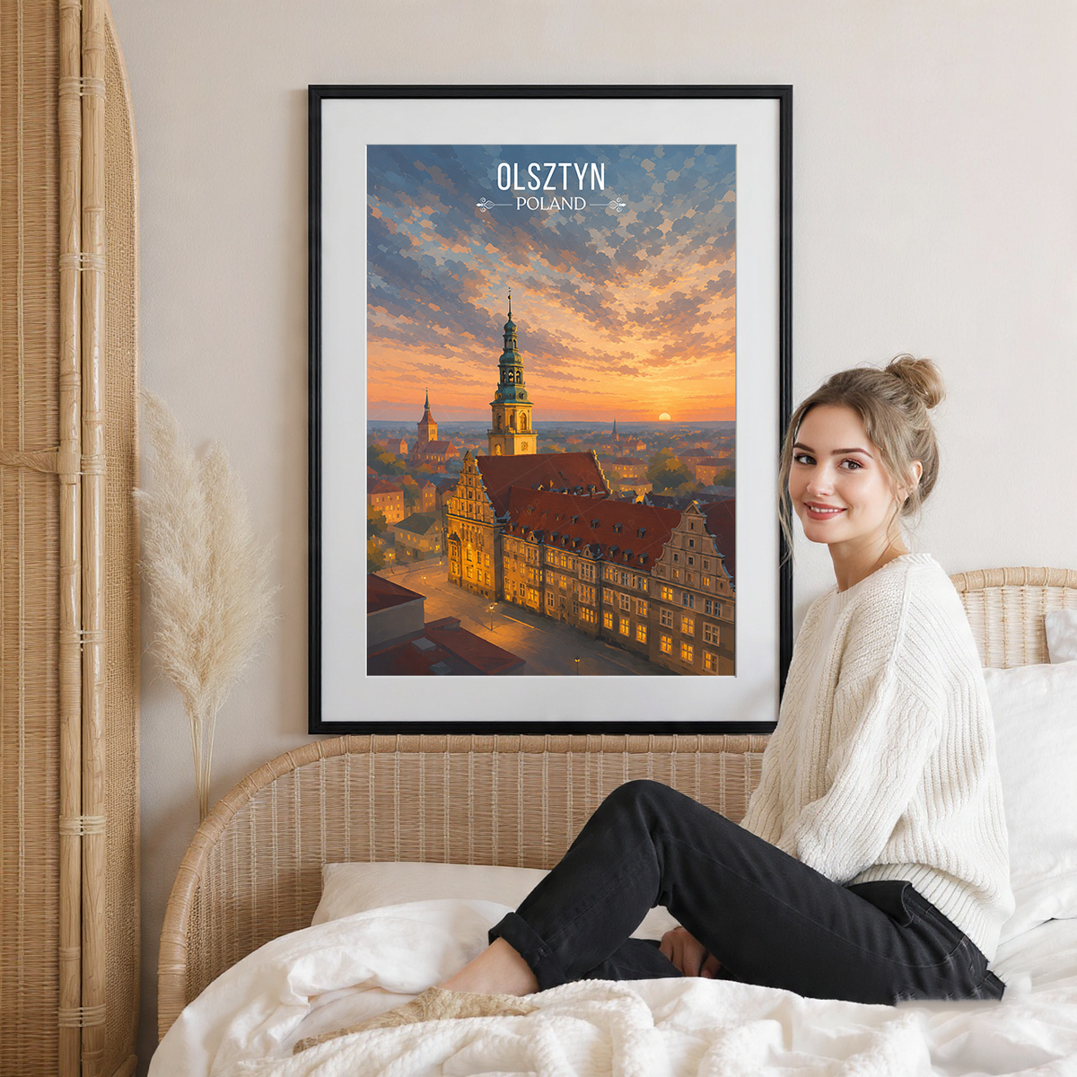 Olsztyn - Poland - Travel Poster Vintage Style Wall Art Print