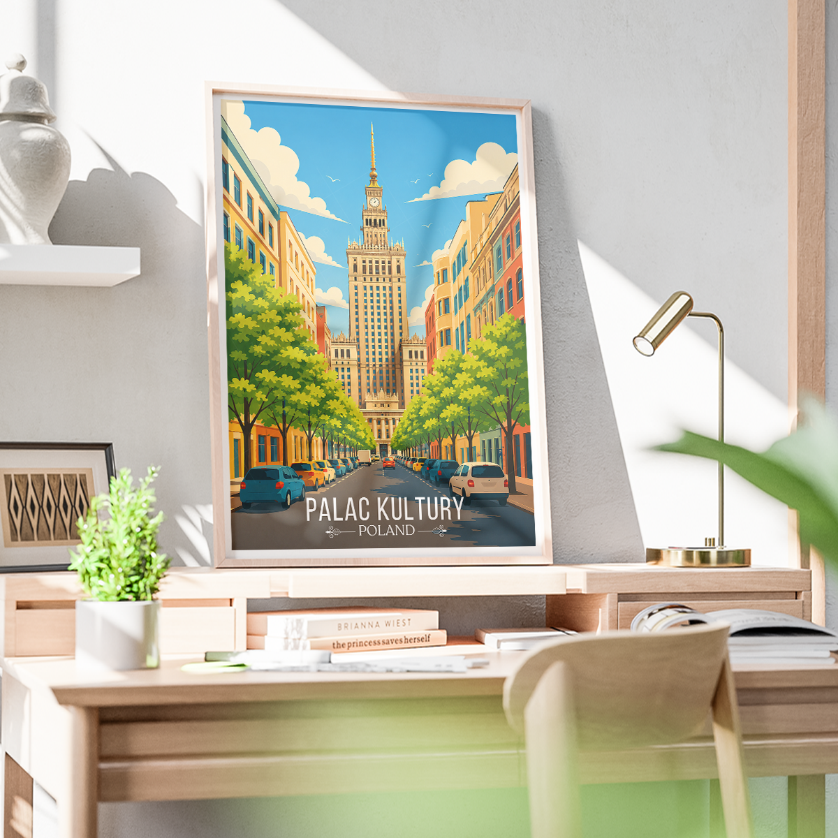 Palac Kultury - Poland - Travel Poster Vintage Style Wall Art Print