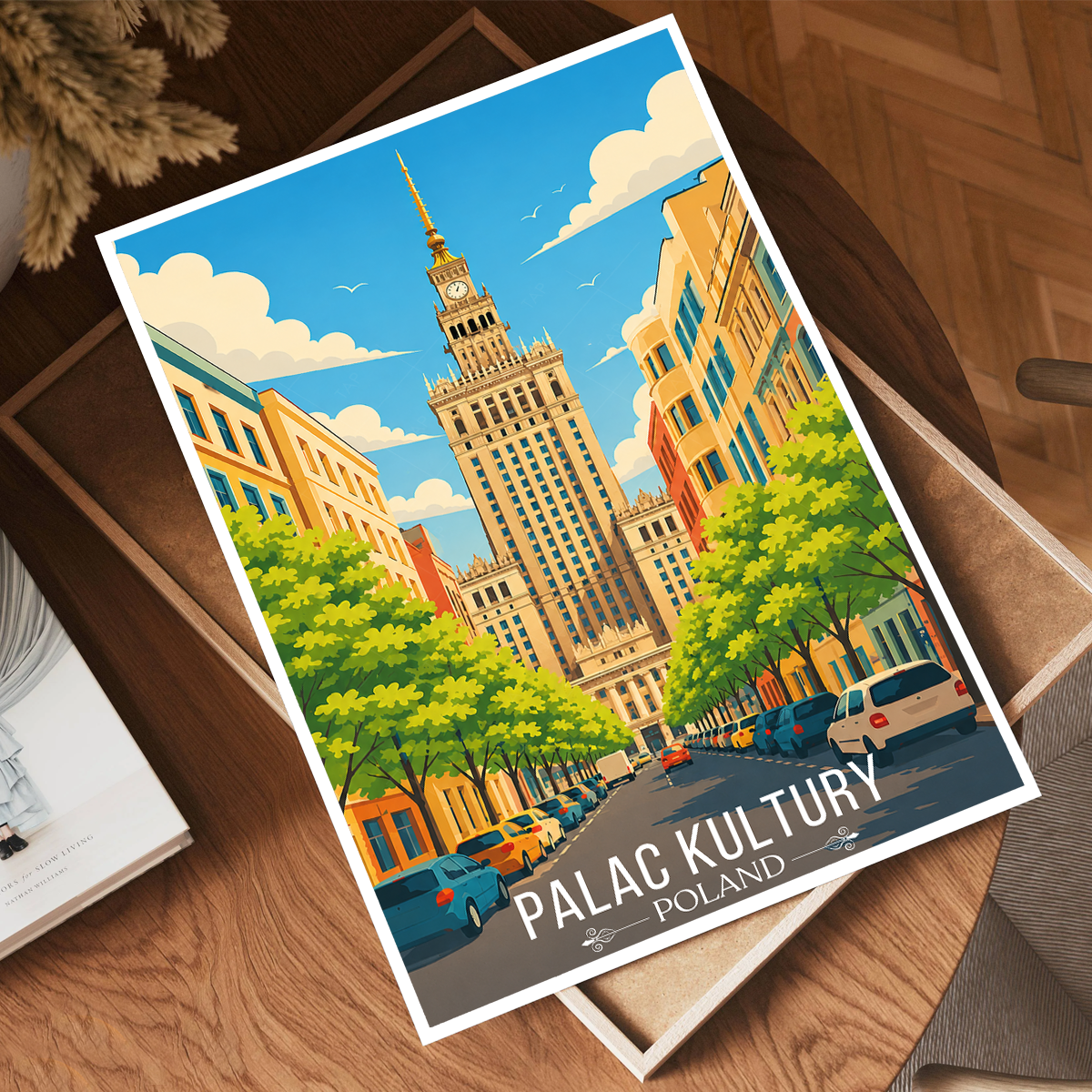 Palac Kultury - Poland - Travel Poster Vintage Style Wall Art Print