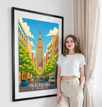 Palac Kultury - Poland - Travel Poster Vintage Style Wall Art Print