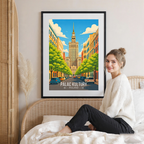 Palac Kultury - Poland - Travel Poster Vintage Style Wall Art Print