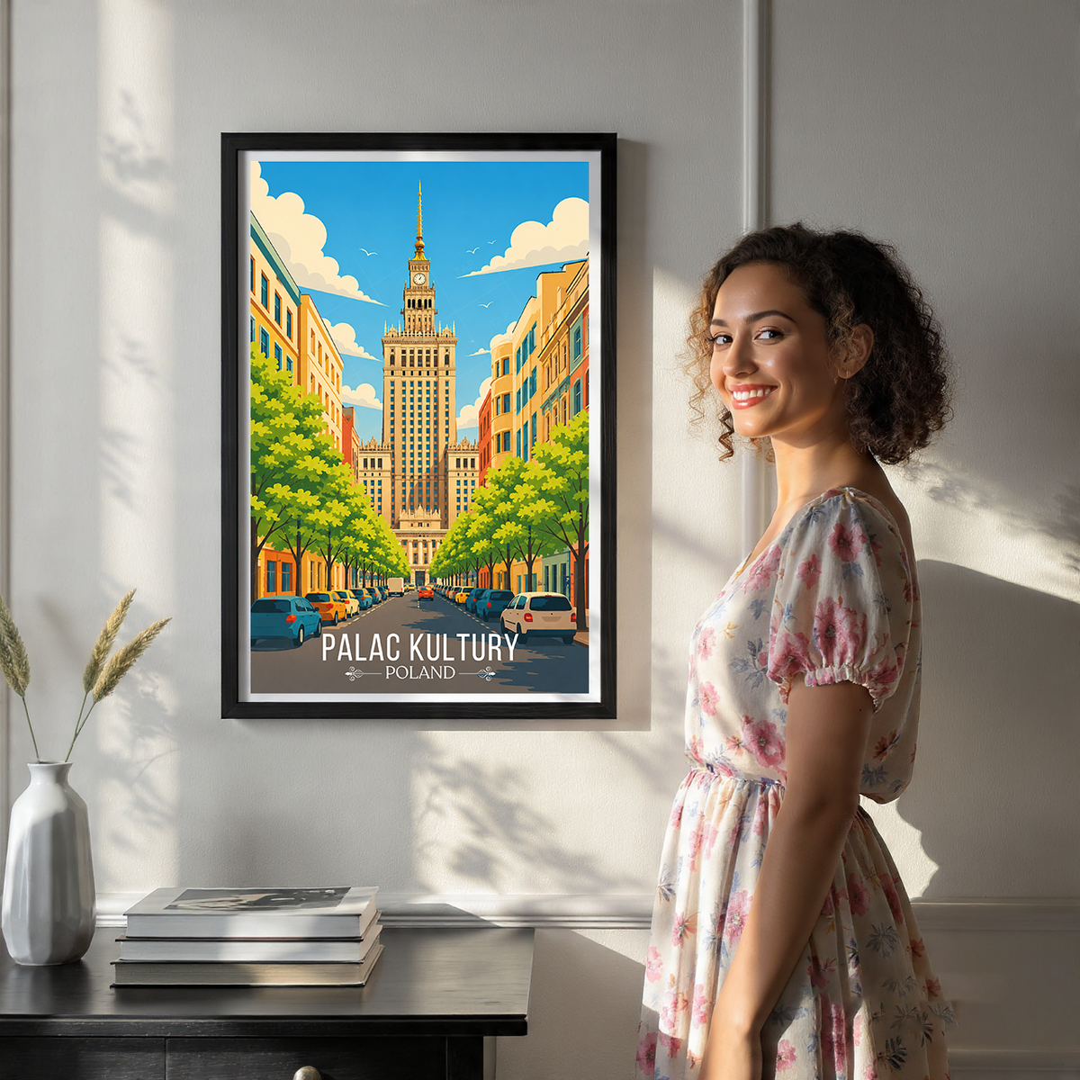 Palac Kultury - Poland - Travel Poster Vintage Style Wall Art Print