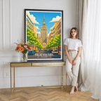Palac Kultury - Poland - Travel Poster Vintage Style Wall Art Print