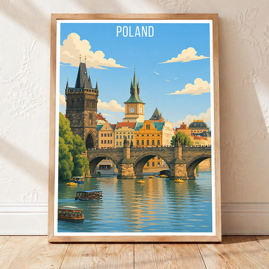 Poland - Travel Poster Vintage Style Wall Art Print - Art Print - Travel Art Poster