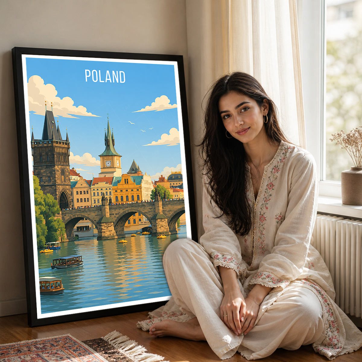 Poland - Travel Poster Vintage Style Wall Art Print