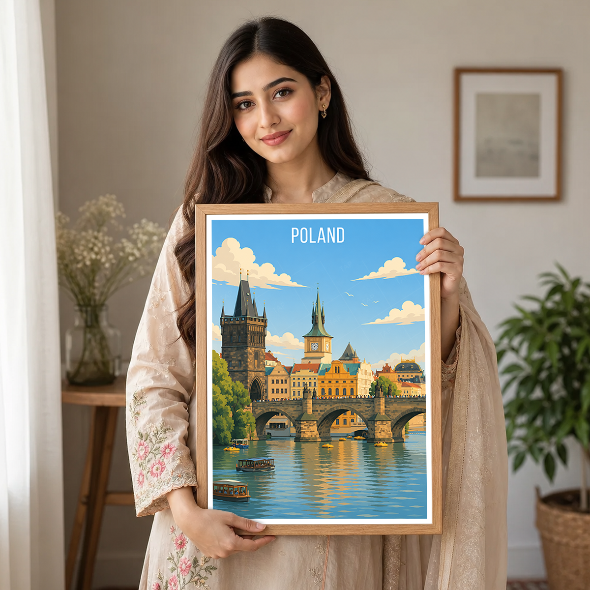 Poland - Travel Poster Vintage Style Wall Art Print