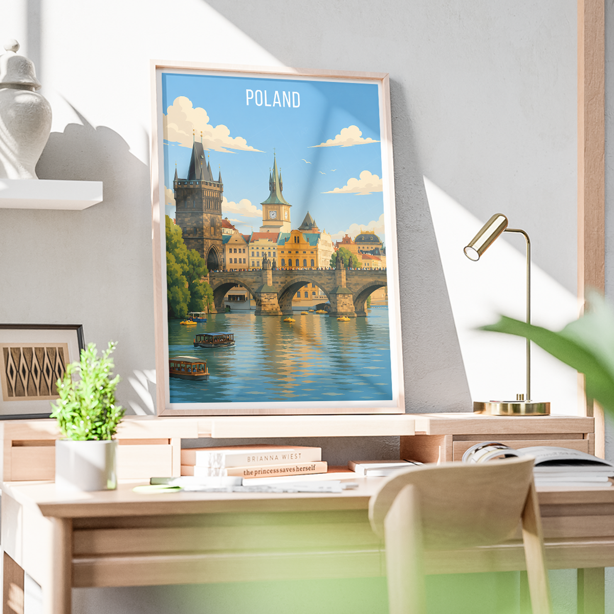 Poland - Travel Poster Vintage Style Wall Art Print