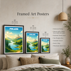 Poland - Travel Poster Vintage Style Wall Art Print