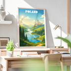 Poland - Travel Poster Vintage Style Wall Art Print