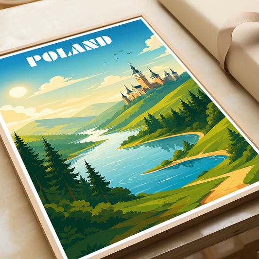 Poland - Travel Poster Vintage Style Wall Art Print - Art Print - Travel Art Poster