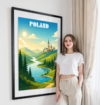 Poland - Travel Poster Vintage Style Wall Art Print