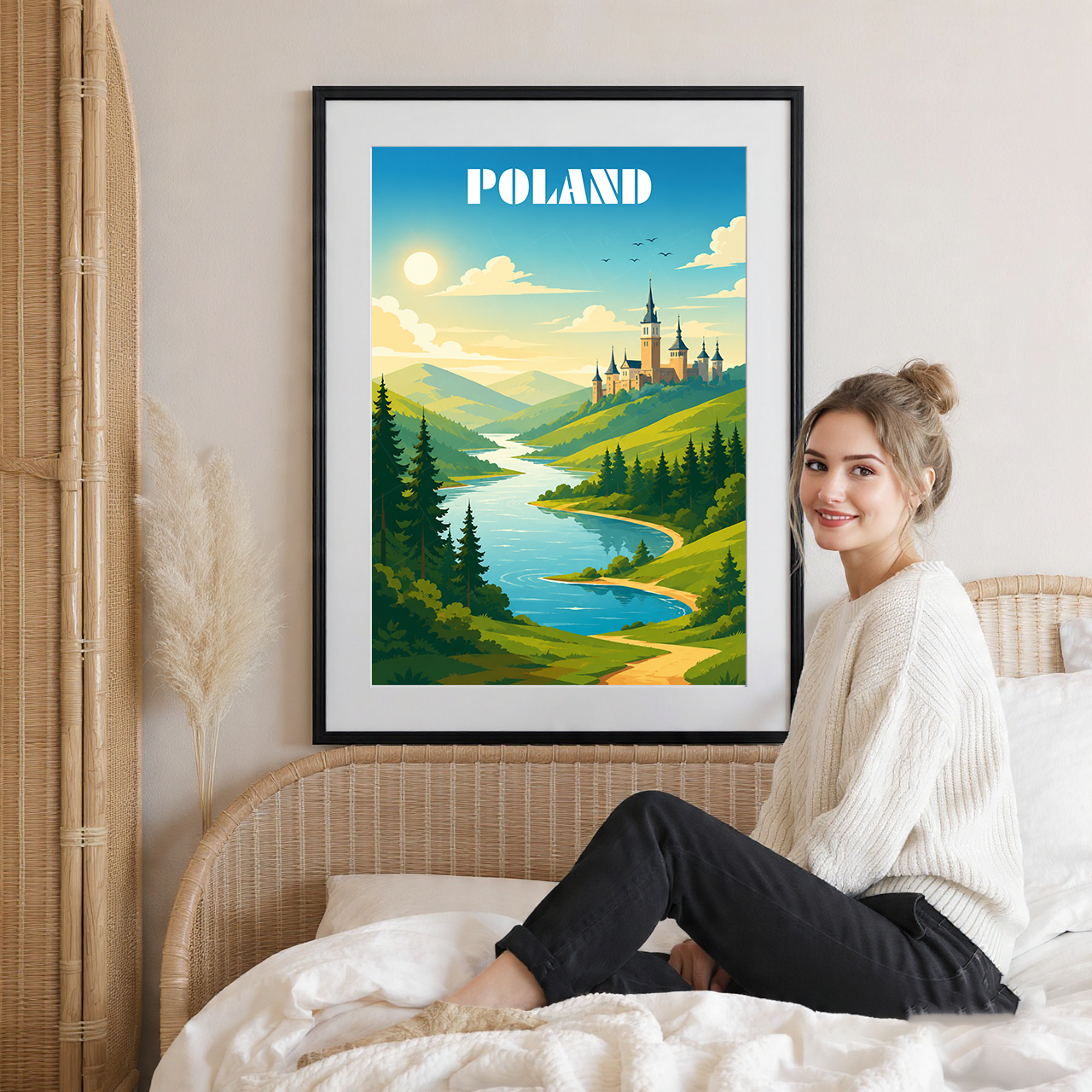 Poland - Travel Poster Vintage Style Wall Art Print