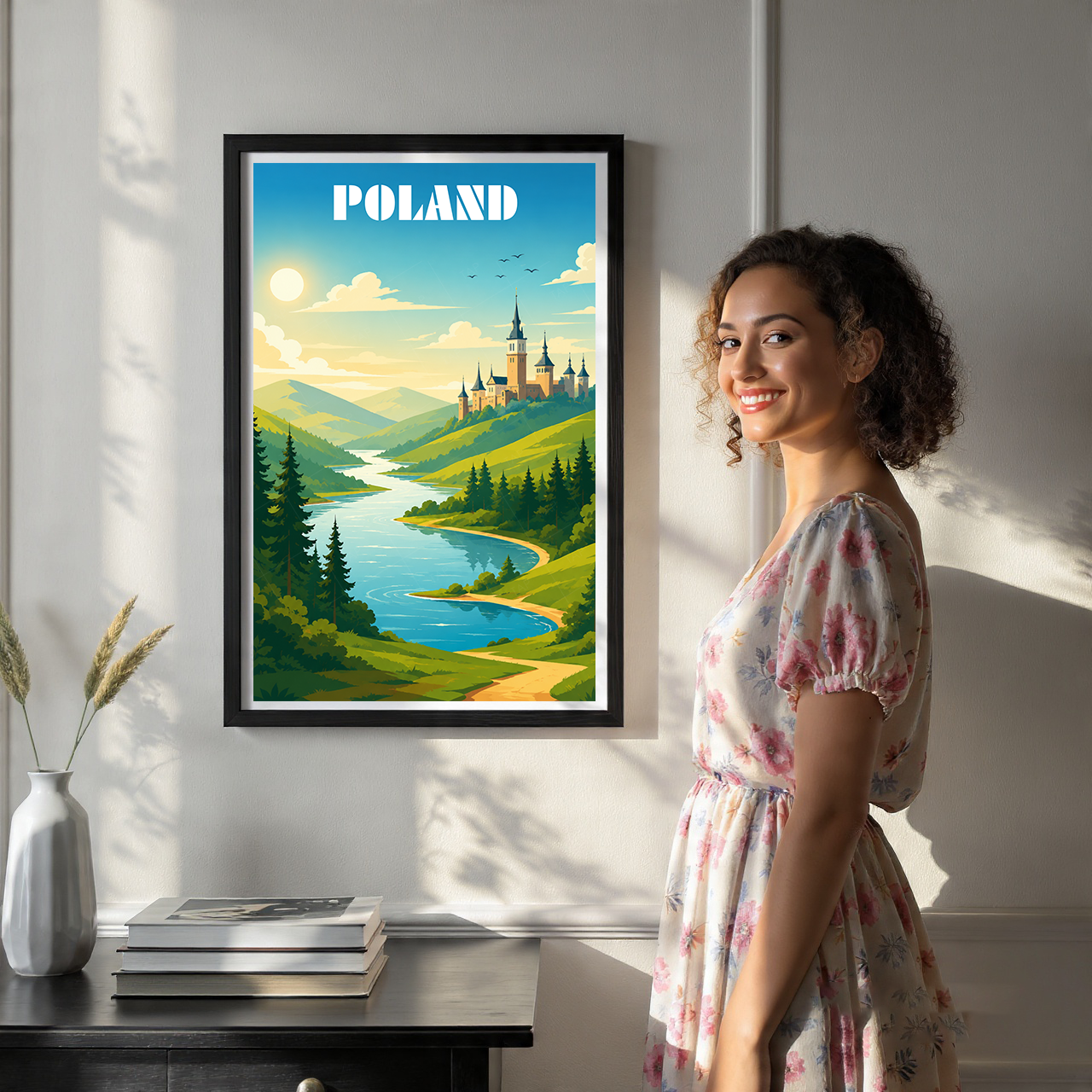 Poland - Travel Poster Vintage Style Wall Art Print