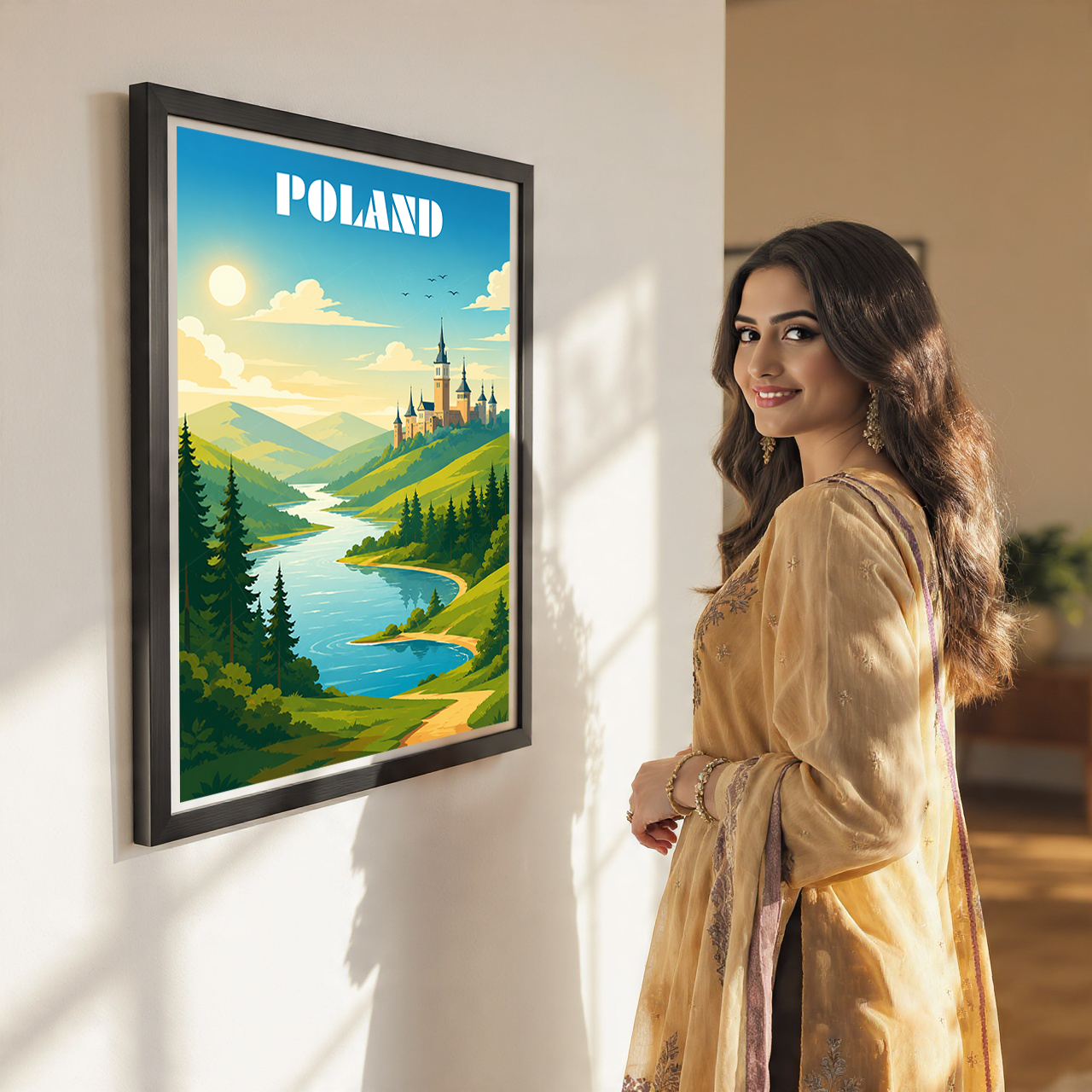 Poland - Travel Poster Vintage Style Wall Art Print