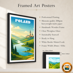 Poland - Travel Poster Vintage Style Wall Art Print