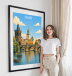 Poland - Travel Poster Vintage Style Wall Art Print